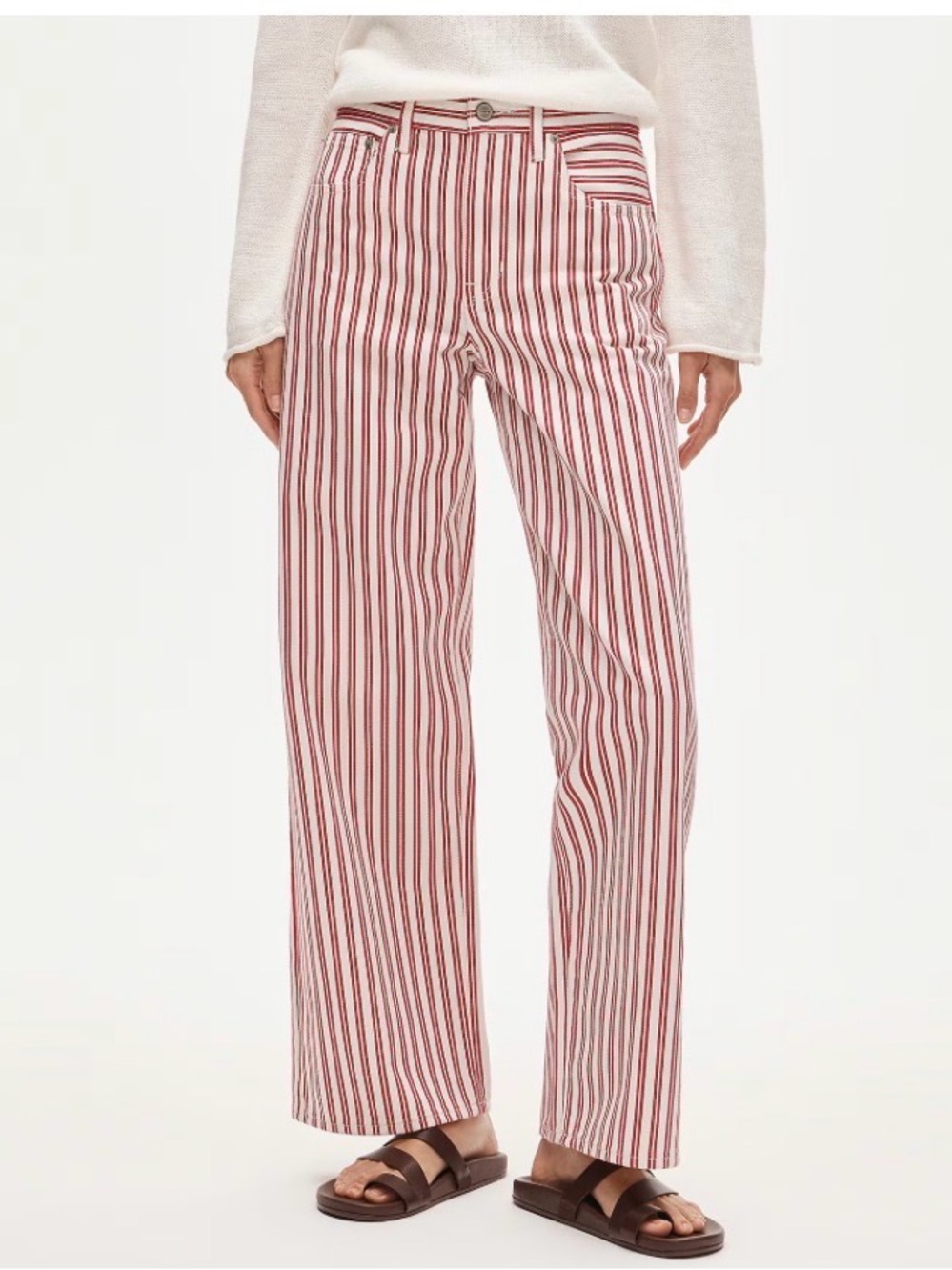 J Crew everyday wide leg jean in stripe